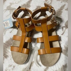 NWT Cat & Jack Girls Leather Sandals